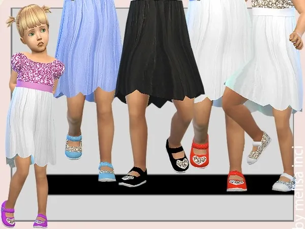 Alpha Toddler Sequin Detail Shoes by thesimsresource - The Sims 4 Custom Content