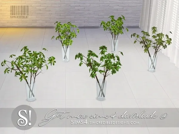 Dual Channel plant in glass by thesimsresource - The Sims 4 Custom Content