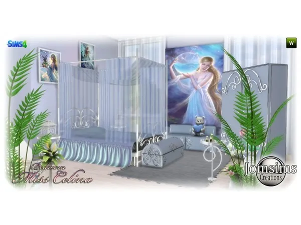 Alpha Miss celina teen bedroom - The Sims 4 Custom Content