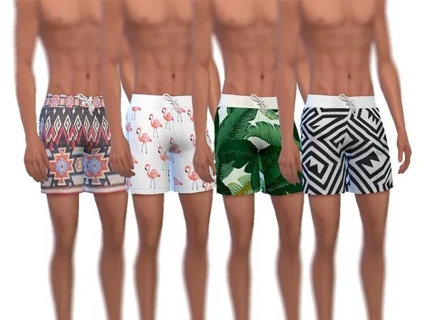 Alpha Mens Swim Trunks - The Sims 4 Custom Content