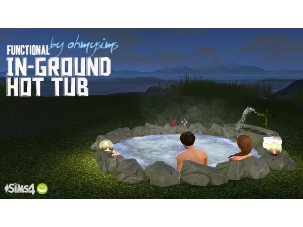 Alpha Functional In ground Hot Tub - The Sims 4 Custom Content