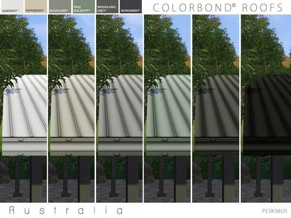 Colorbond Roofs - The Sims 3 Custom Content