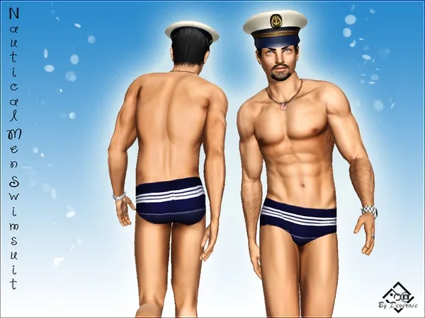 Nautical Men Swimsuit - The Sims 3 Custom Content