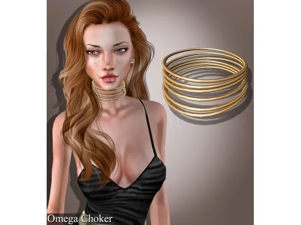 Alpha Omega Choker - The Sims 4 Custom Content