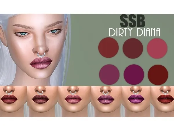 Alpha DIRTY DIANA LIPSTICK - The Sims 4 Custom Content