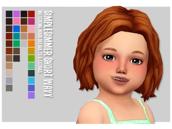 Maxis Match Simplesimmer Short Wavy - The Sims 4 Custom Content