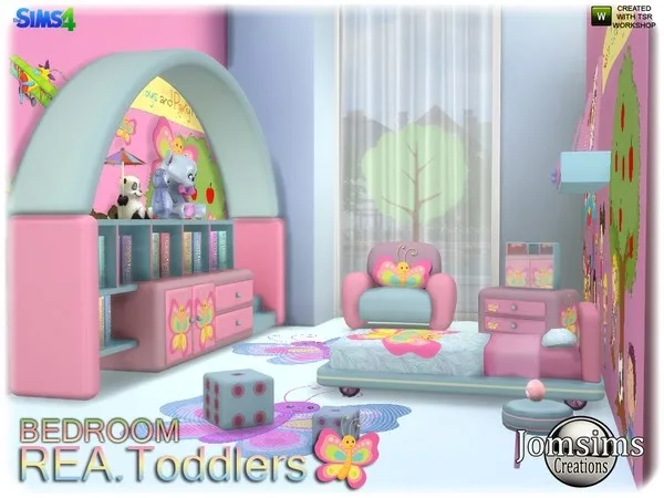 Alpha Rea toddlers bedroom - The Sims 4 Custom Content
