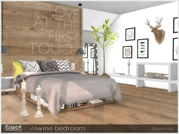 Alpha Alwine bedroom - The Sims 4 Custom Content