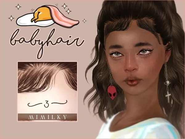 Mimilky Babyhair N3 - The Sims 3 Custom Content