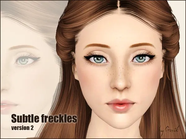 Subtle freckles v2 - The Sims 3 Custom Content