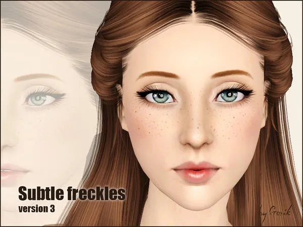 Subtle freckles v3 - The Sims 3 Custom Content