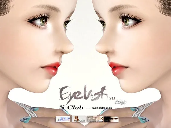 S Club Eyelash Set N1 - The Sims 3 Custom Content