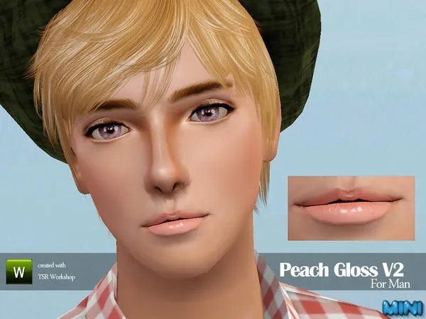 Peach Gloss V2 For Man - The Sims 3 Custom Content