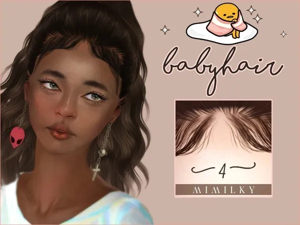 Mimilky Babyhair N4 - The Sims 3 Custom Content