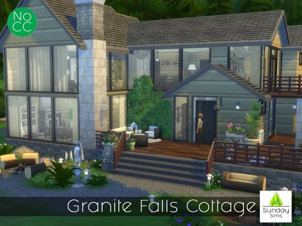 Maxis Match Granite Falls Cottage - The Sims 4 Custom Content