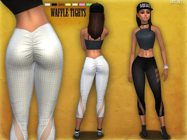 Alpha Bruxel Waffle Tights - The Sims 4 Custom Content