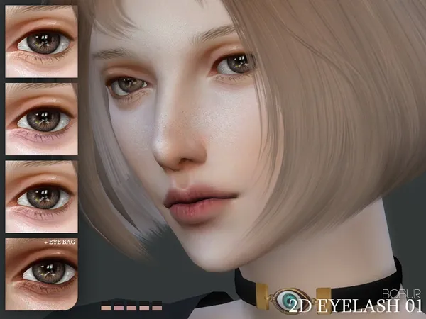 Alpha Bobur 2D Eyelash 01 - The Sims 4 Custom Content