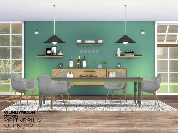 Alpha Meitnerium Diningroom - The Sims 4 Custom Content