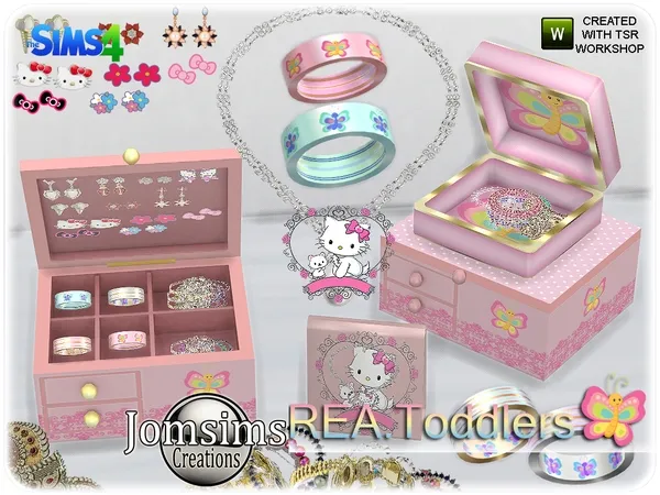 Alpha Rea toddlers deco jewelry box - The Sims 4 Custom Content