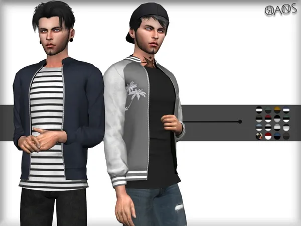 Mix Bomber Jacket - The Sims 4 Custom Content