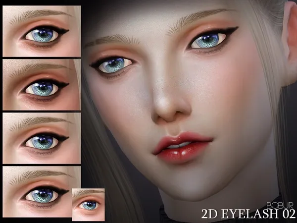 Alpha Bobur 2D Eyelash 02 - The Sims 4 Custom Content