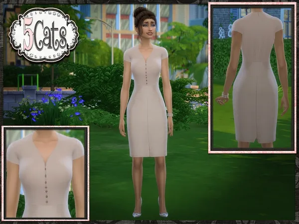 Alpha Two Tone Business Party Pencil - The Sims 4 Custom Content