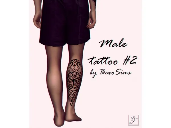 Mix Male tattoo 2 - The Sims 4 Custom Content