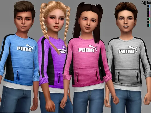 Alpha S4 Athletic Puma Top [CFCM] - The Sims 4 Custom Content