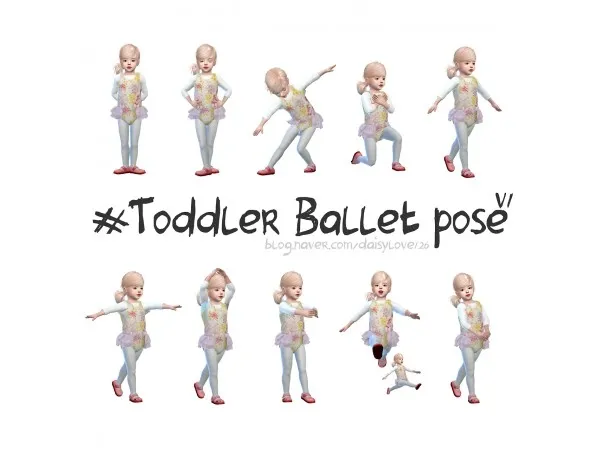 Alpha toddler ballet pose - The Sims 4 Custom Content