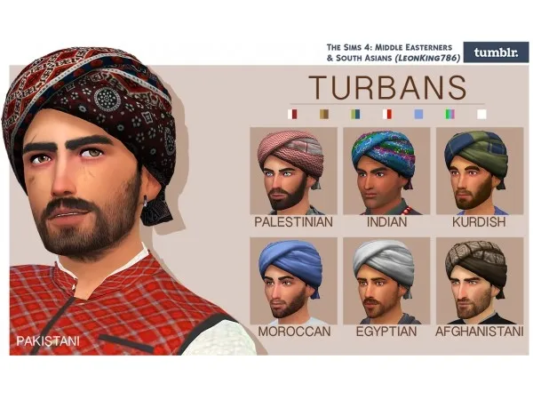 Alpha Turbans by thesims4middleeastsouthasia - The Sims 4 Custom Content
