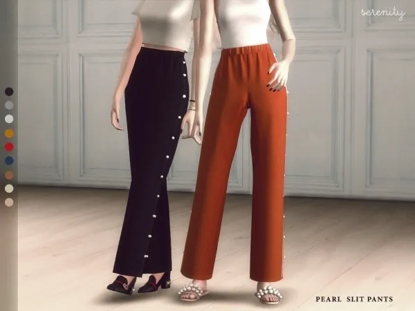 Alpha Pearl Slit Pants - The Sims 4 Custom Content