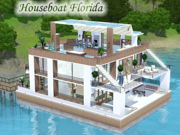 Houseboat Florida - The Sims 3 Custom Content