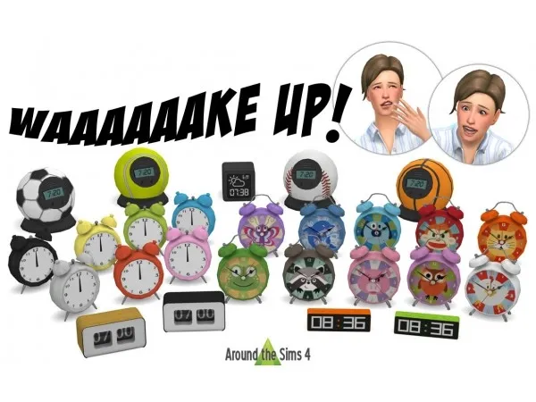 Alpha Alarm clocks - The Sims 4 Custom Content