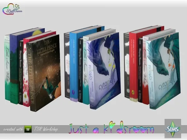 Just A Kidsroom Deco Books v2 - The Sims 4 Custom Content