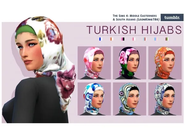 Alpha Turkish Hijabs by thesims4middleeastsouthasia - The Sims 4 Custom Content