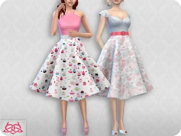 Alpha Vintage Basic Skirt 2 R4 - The Sims 4 Custom Content