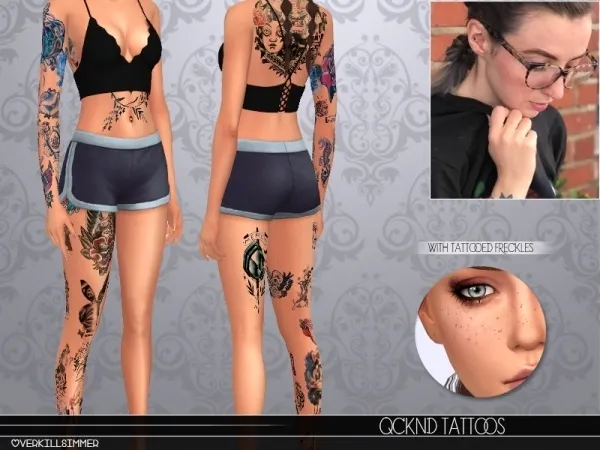 Mix Qcknd Tattoos - The Sims 4 Custom Content