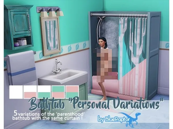 Alpha Bathtub Personal Variations - The Sims 4 Custom Content