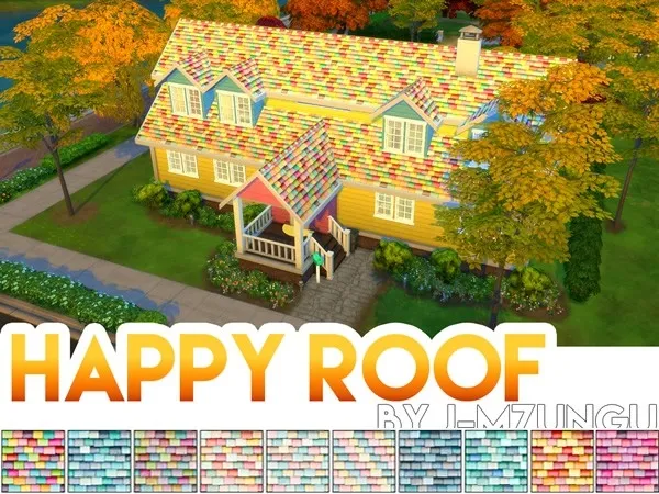 Alpha Happy Roof - The Sims 4 Custom Content