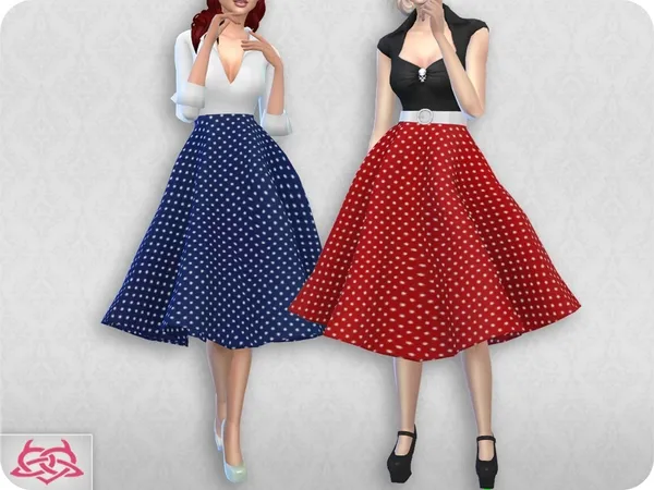Alpha Vintage Basic skirt 2 R6 - The Sims 4 Custom Content