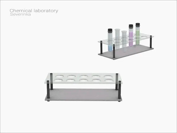 [Chemical laboratory] stand for tubes - The Sims 4 Custom Content