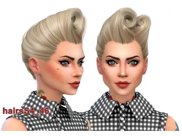 Alpha Vintage Hair - The Sims 4 Custom Content