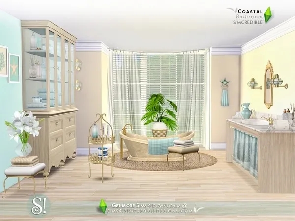 Alpha Coastal Bathroom by thesimsresource - The Sims 4 Custom Content