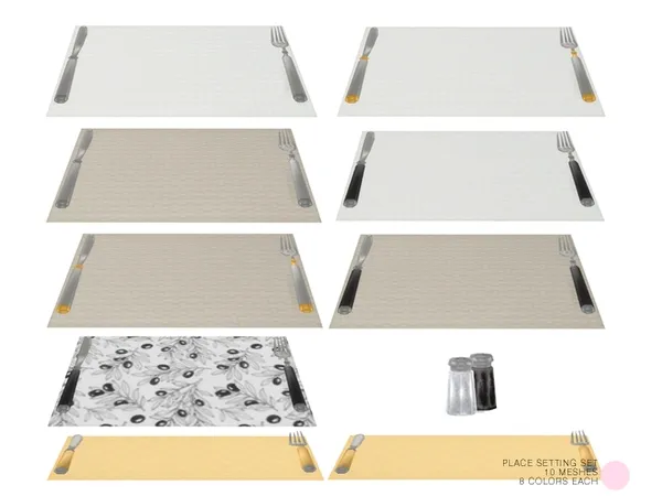 Alpha Place Setting Set - The Sims 4 Custom Content