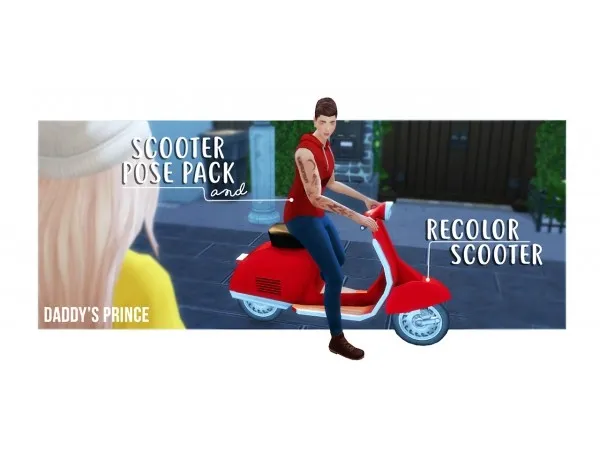 Scooter Pack (Pose + Recolor Scooter )
