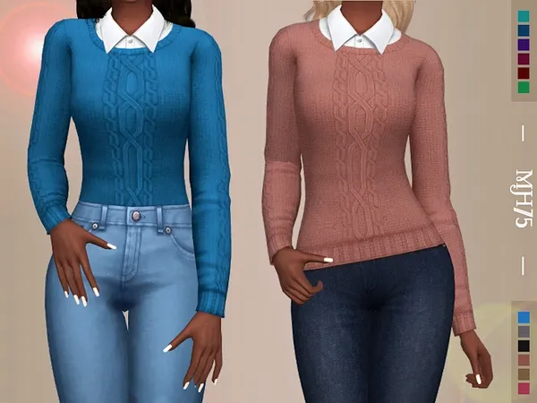 Maxis Match S4 BF College Top - The Sims 4 Custom Content