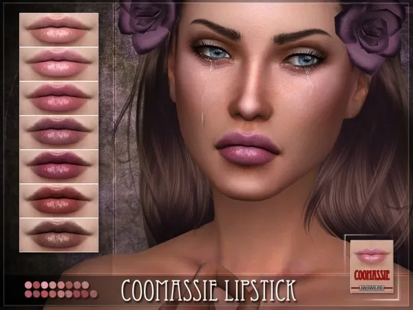 Alpha Coomassie Lipstick all ages - The Sims 4 Custom Content