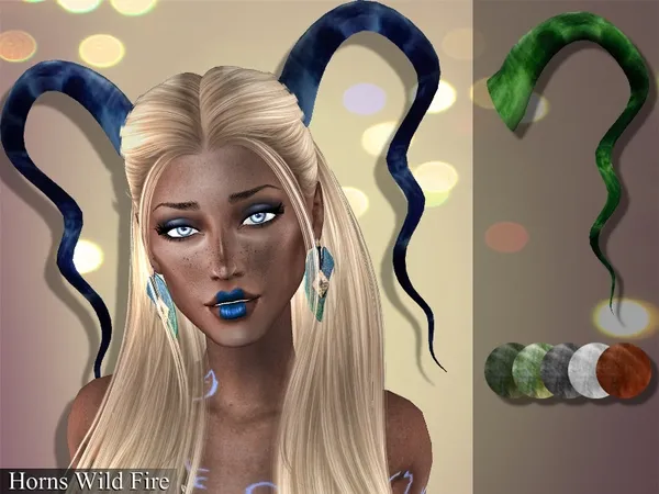 Alpha Genius Horns Wild Fire - The Sims 4 Custom Content