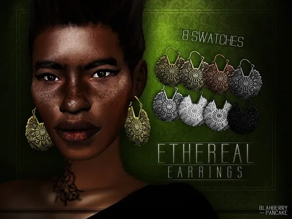 Alpha Ethereal Earrings - The Sims 4 Custom Content