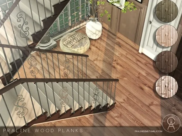 Alpha Praline Wood Planks by thesimsresource - The Sims 4 Custom Content